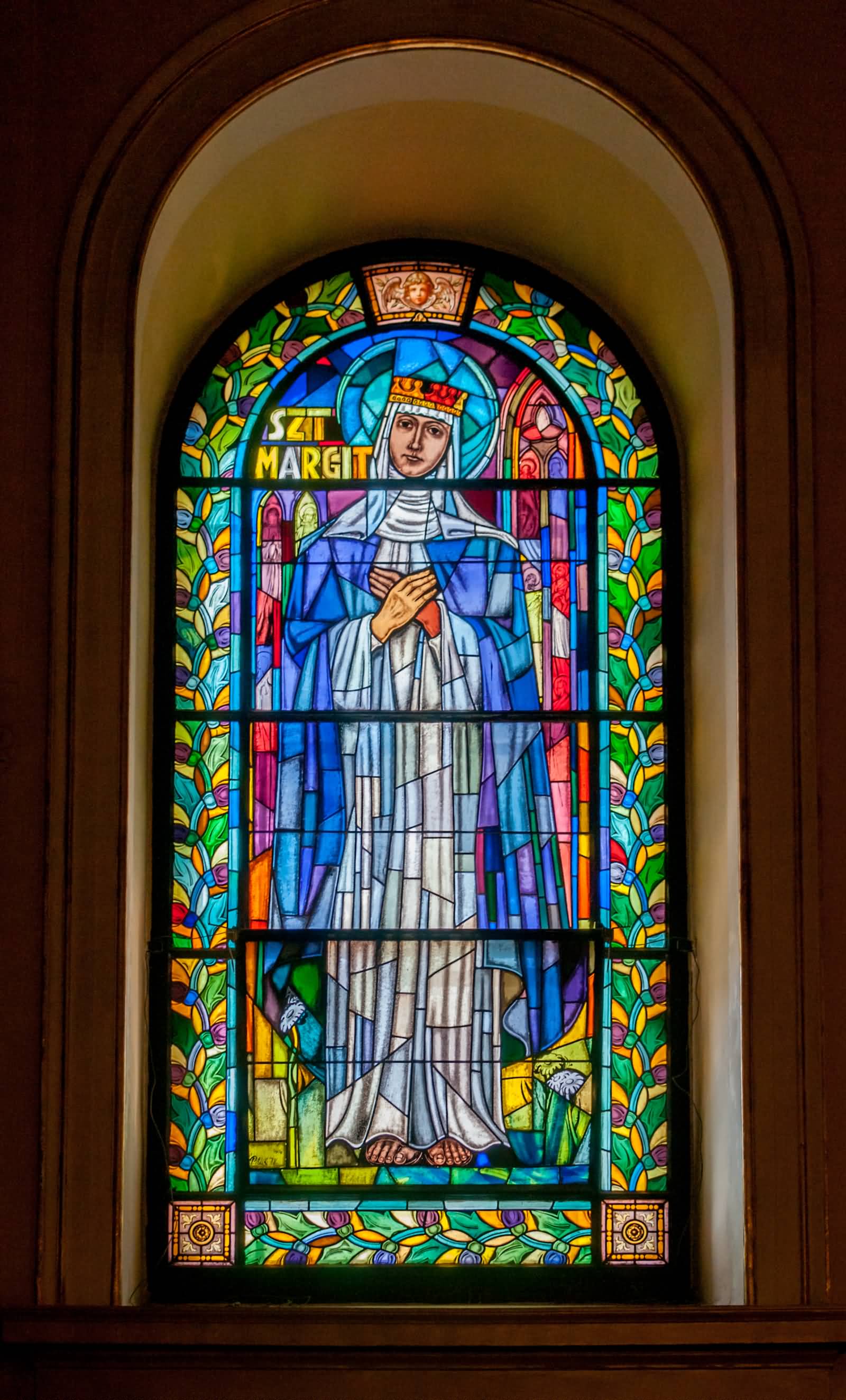 Stained Glass Window Inside The Saint Stephen’s Basilica