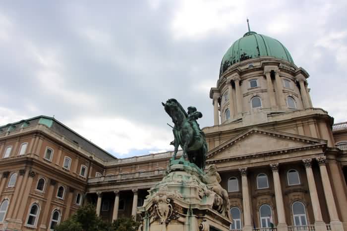 Statue On The Entrance Of The Buda Castle