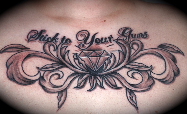 Stick To Your Guns Diamond Tattoo For Girls