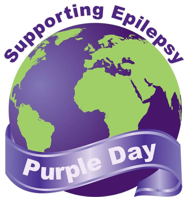 Supporting Epilepsy Purple Day Earth Globe