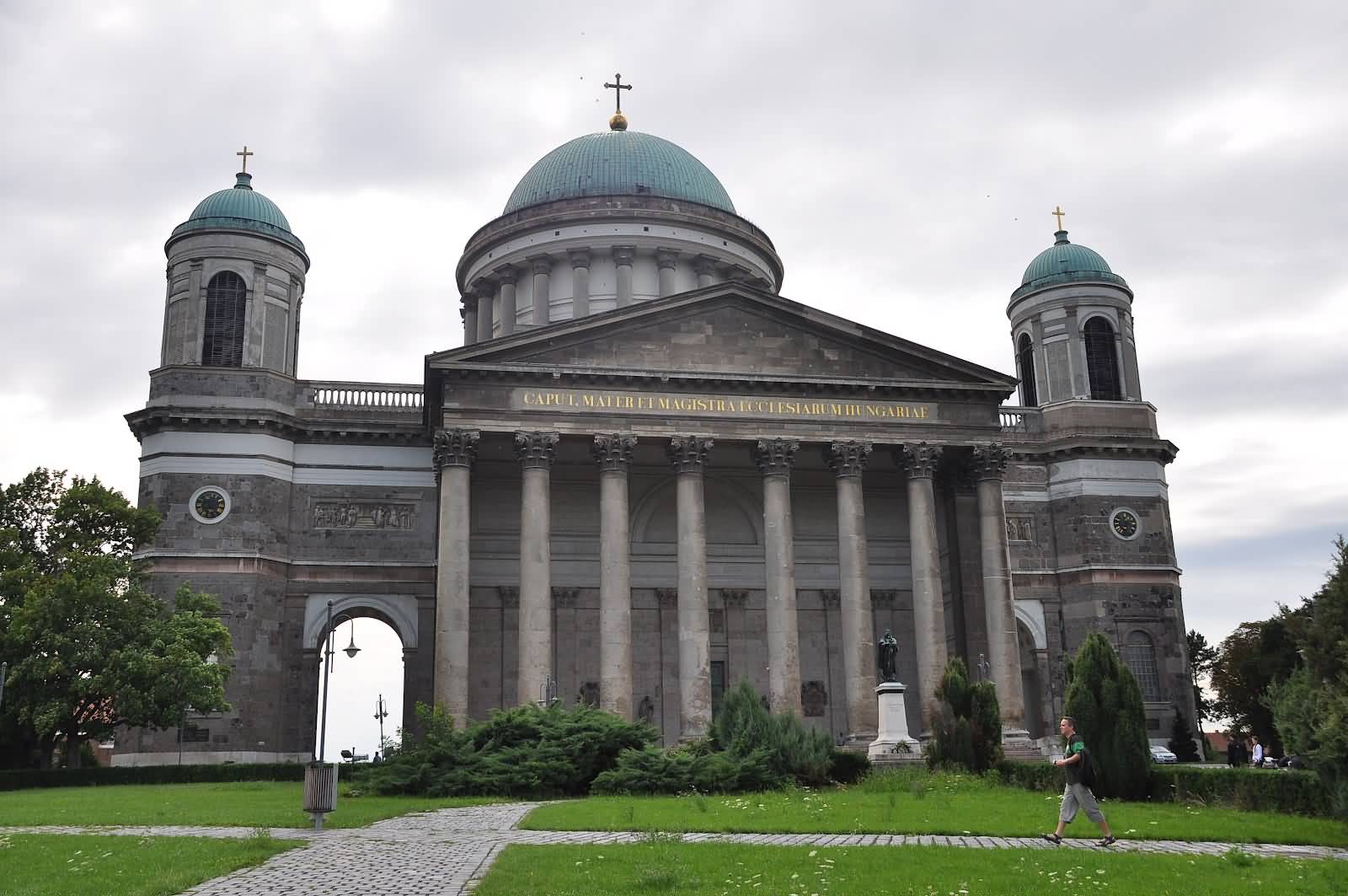 The Basilica Of Esztergom Front View In Hungary