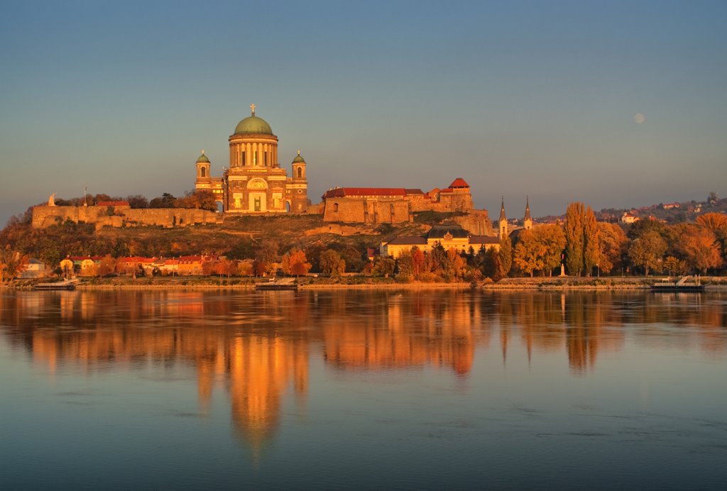 The Esztergom Basilica As Seen From Sturovo During Sunset
