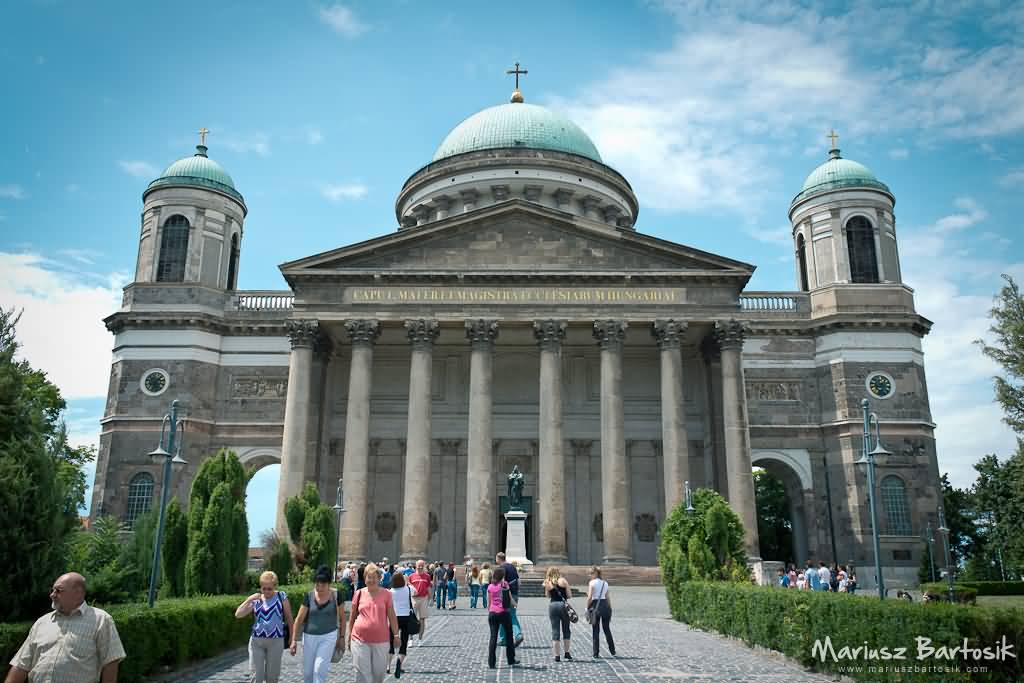 The Esztergom Basilica Cathedral Front View