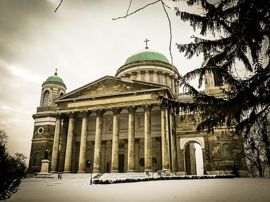 The Esztergom Basilica During Winter Season