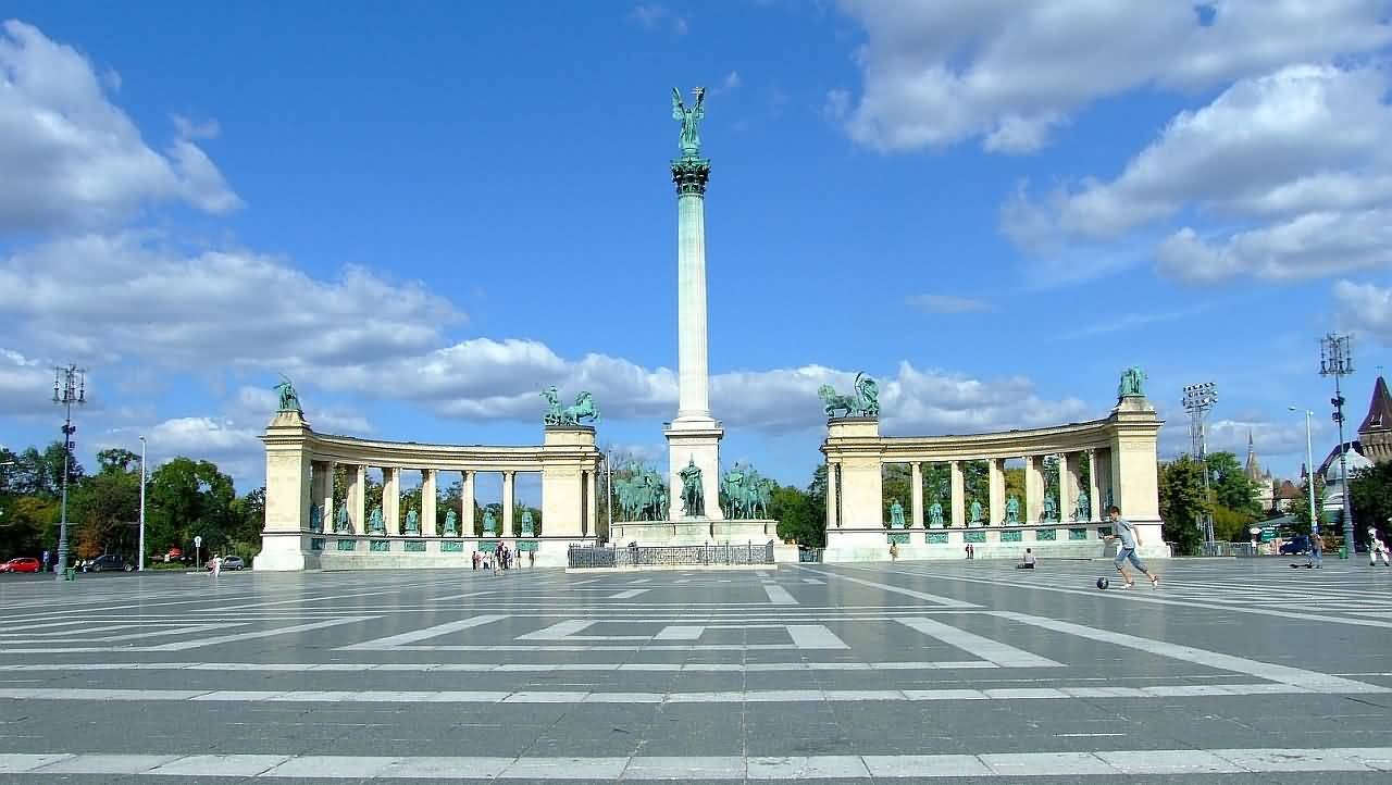 The Heroes Square In Budapest, Hungary