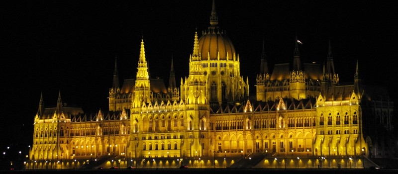 The Hungarian Parliament Night View