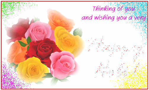 Thinking Of You And Wishing You A Very Happy Holi Glitter Ecard