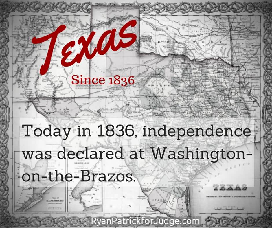 Today In 1836, Independence Was Declared At Washington On The Brazos