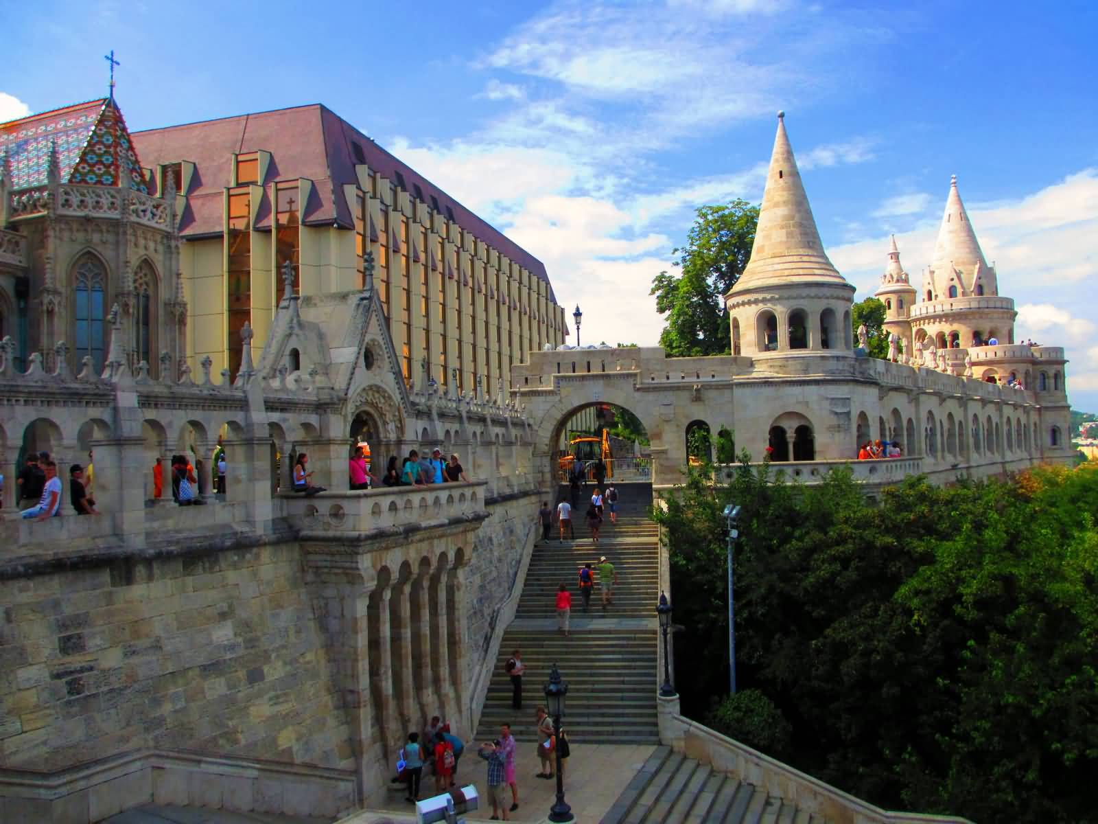 Tourists Admiring The Beauty Of Fisherman’s Bastion