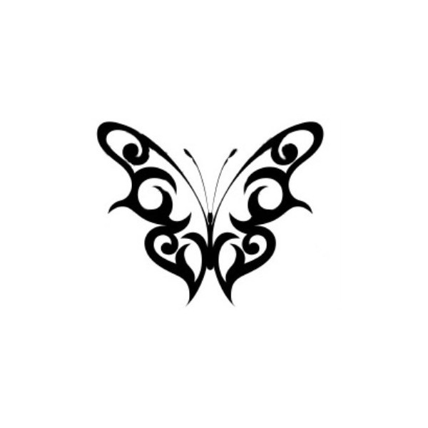 Tribal Butterfly Tattoo Design Idea