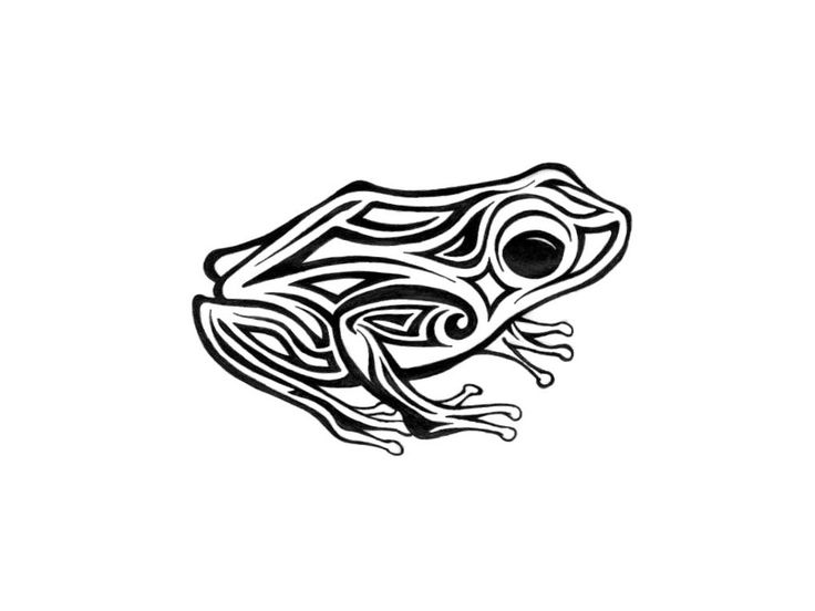 Tribal Frog Tattoo Design Sample