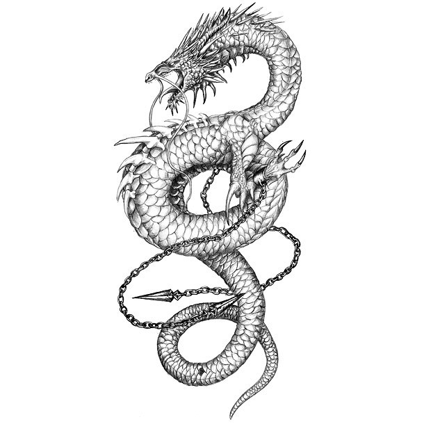 chinese dragon tattoos small