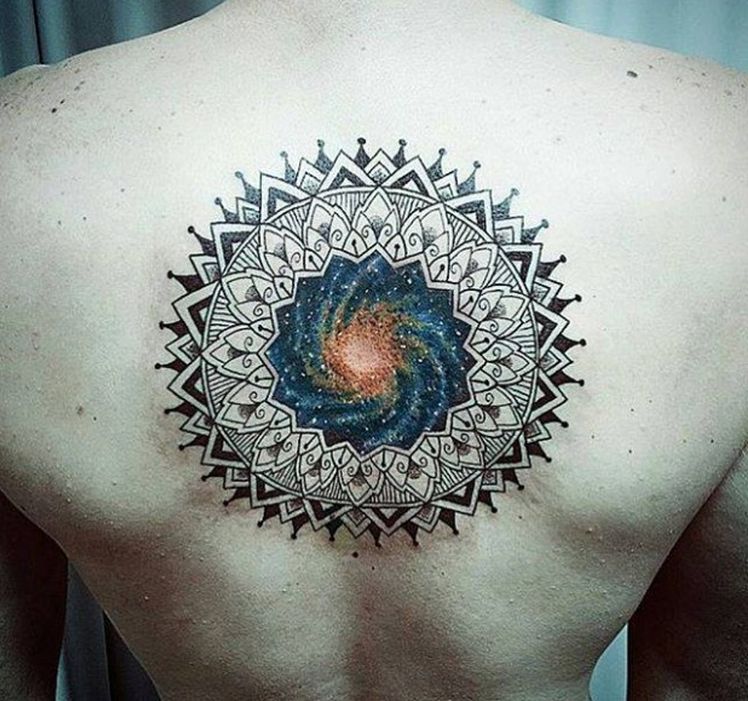 Upper Back Mandala Tattoo Design