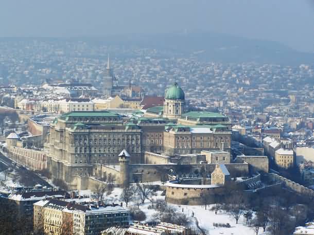 View Of The Buda Castle During Winter
