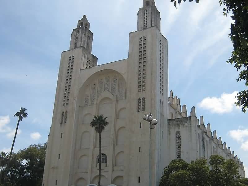 View Of The Casablanca Cathedral In Morocco