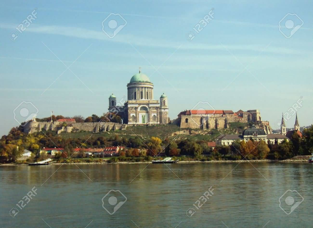 View Of The Esztergom Basilica Over The Danube River