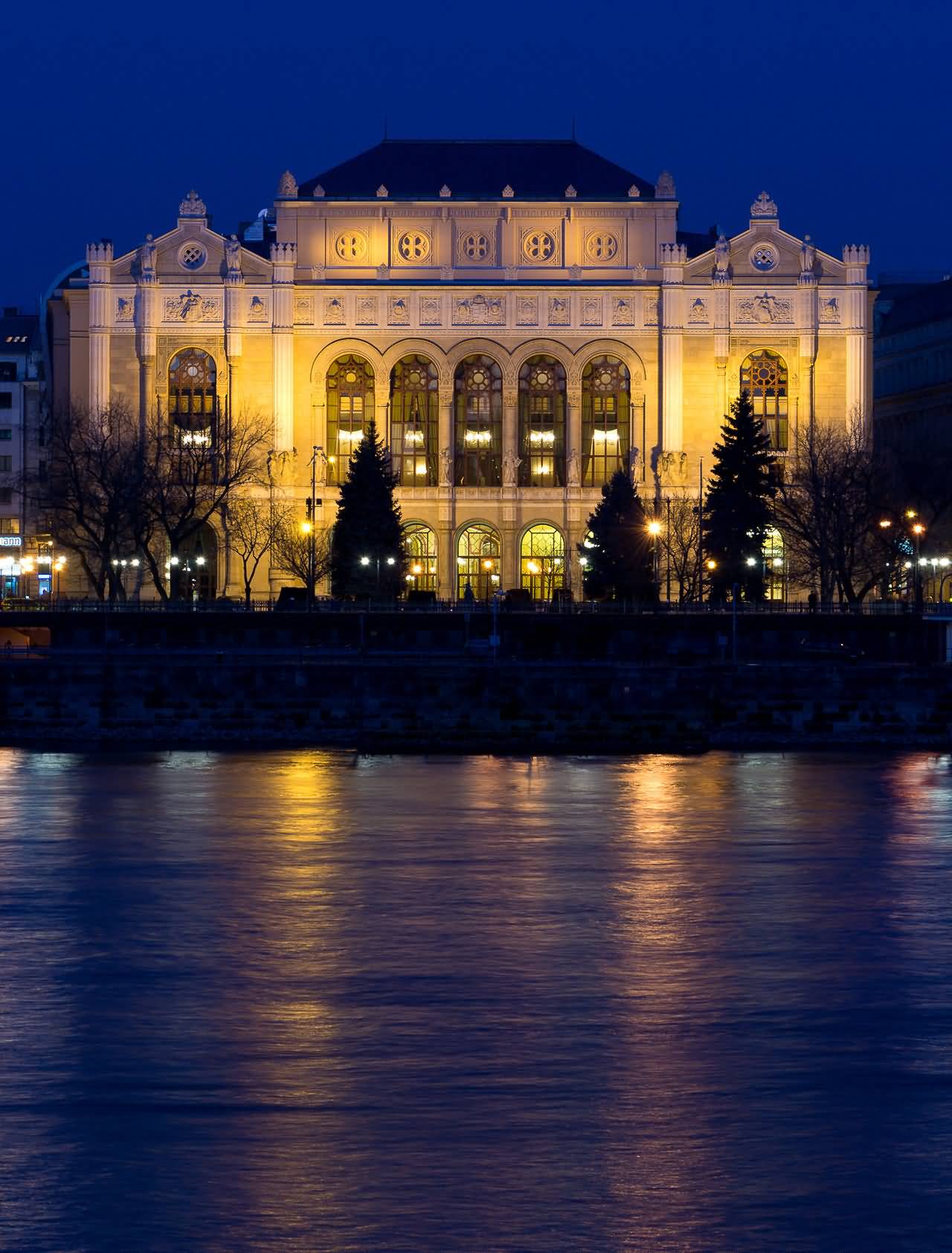 Vigadó Concert Hall Across The River Night View
