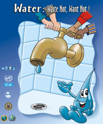 Water Waste Not, Want Not World Water Day Poster