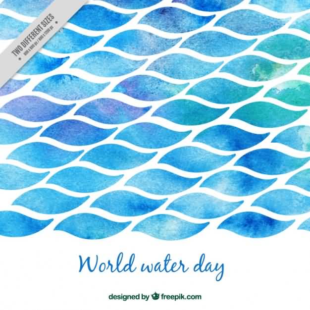 Watercolor World Water Day Sea