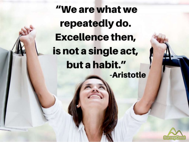 We are what we repeatedly do.Excellence then, is not a single act, but a habit.