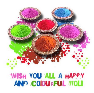 Wish You All A Happy And Colorful Holi Greeting Card