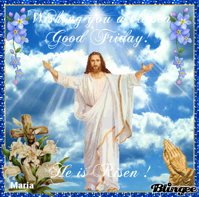 Wishing You A Blessed Good Friday Glitter Ecard