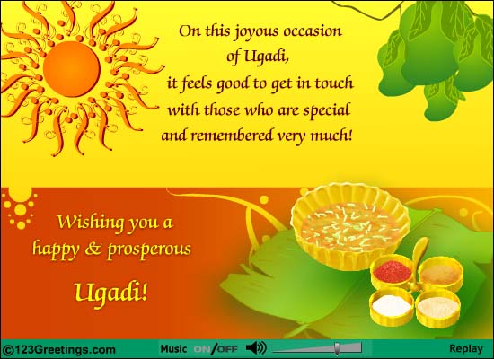 Wishing You A Happy & Prosperous Ugadi