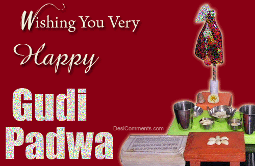 Wishing You Very Happy Gudi Padwa 2017 Glitter