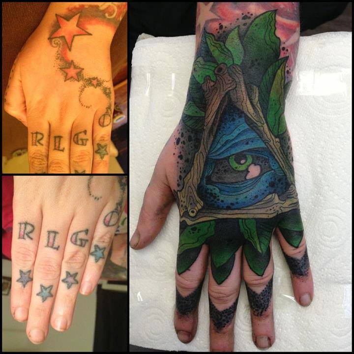 Wonderful Traditional Illuminati Eye Tattoo On Left Hand