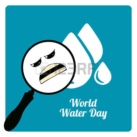 World Water Day Magnifiers And Water Droplets