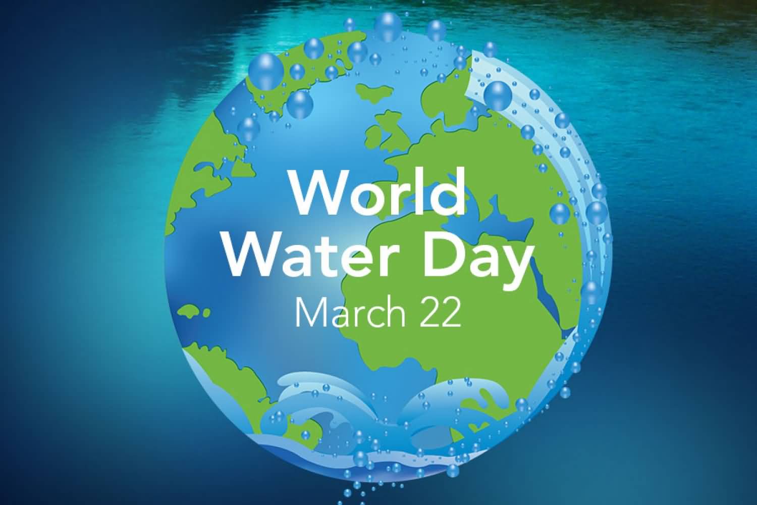 World Water Day March 22 Earth Globe