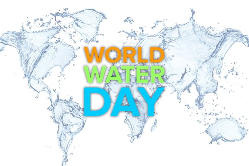 World Water Day Water Splash World Map