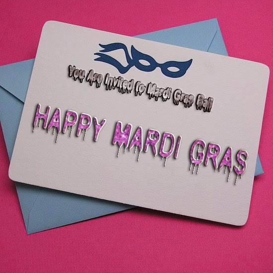 You Are Invited To Mardi Gras Ball Happy Mardi Gras Greeting Card
