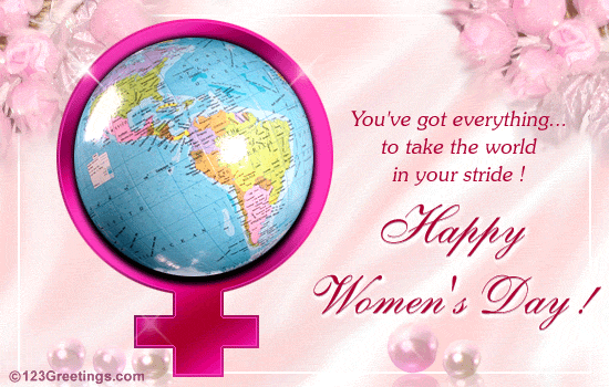 You've Got Everything To Take The World In Your Stride Happy Women's Day Glitter