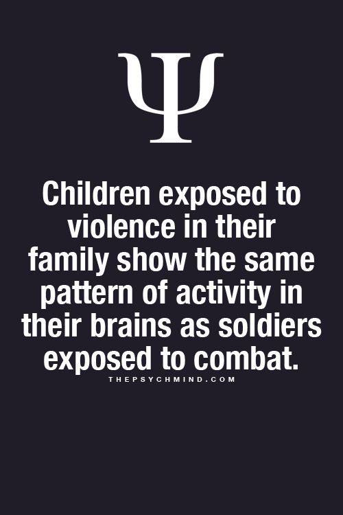 Children exposed to violence in their family show the same pattern of activity in their brains as soldiers exposed to combat.