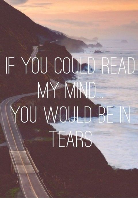 if you could read my mind you would be in tears.