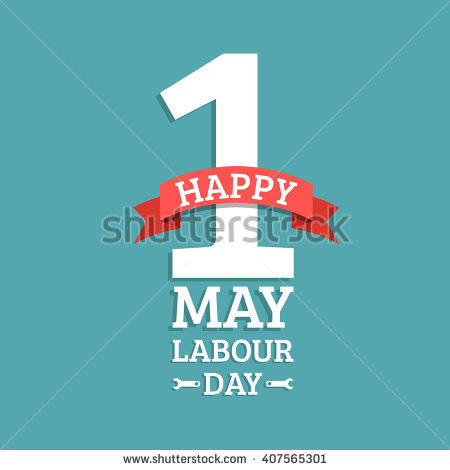 1 May Happy Labour Day Illustration