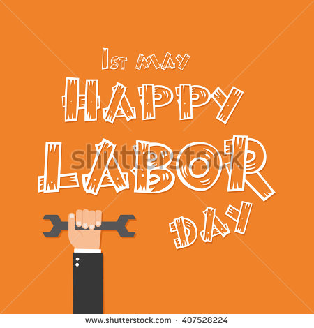 1st May Happy Labor Day Illustration