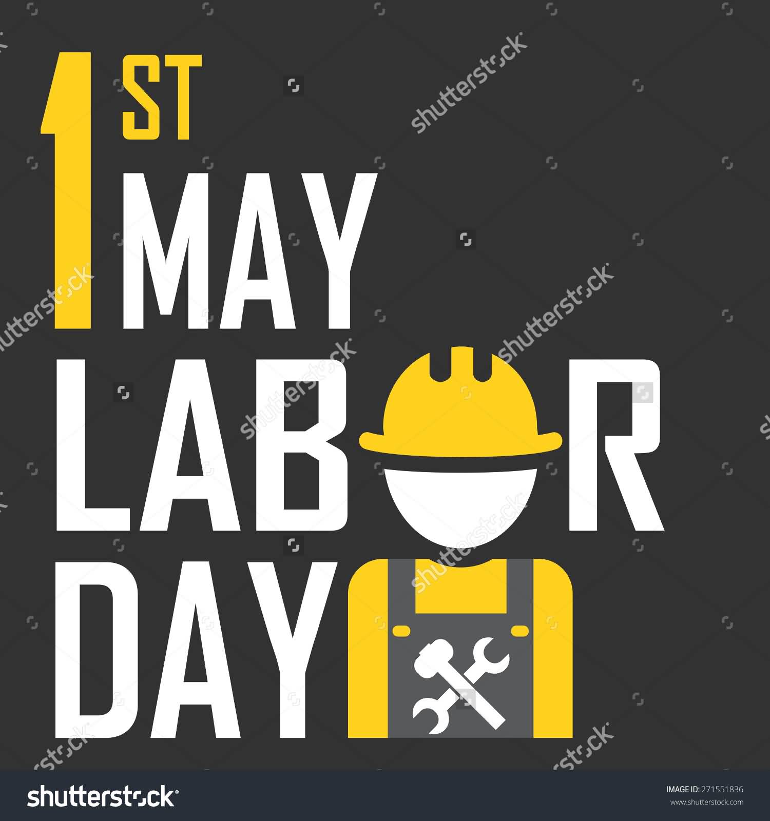 1st May Labor Day Illustration