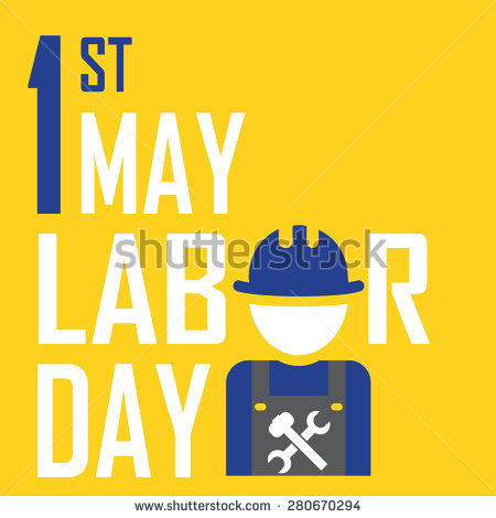 1st May Labor Day Vector Illustration