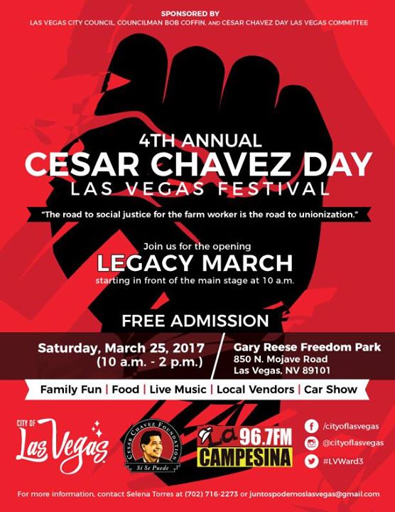 4th Annual Cesar Chavez Day Las Vegas Festival Poster