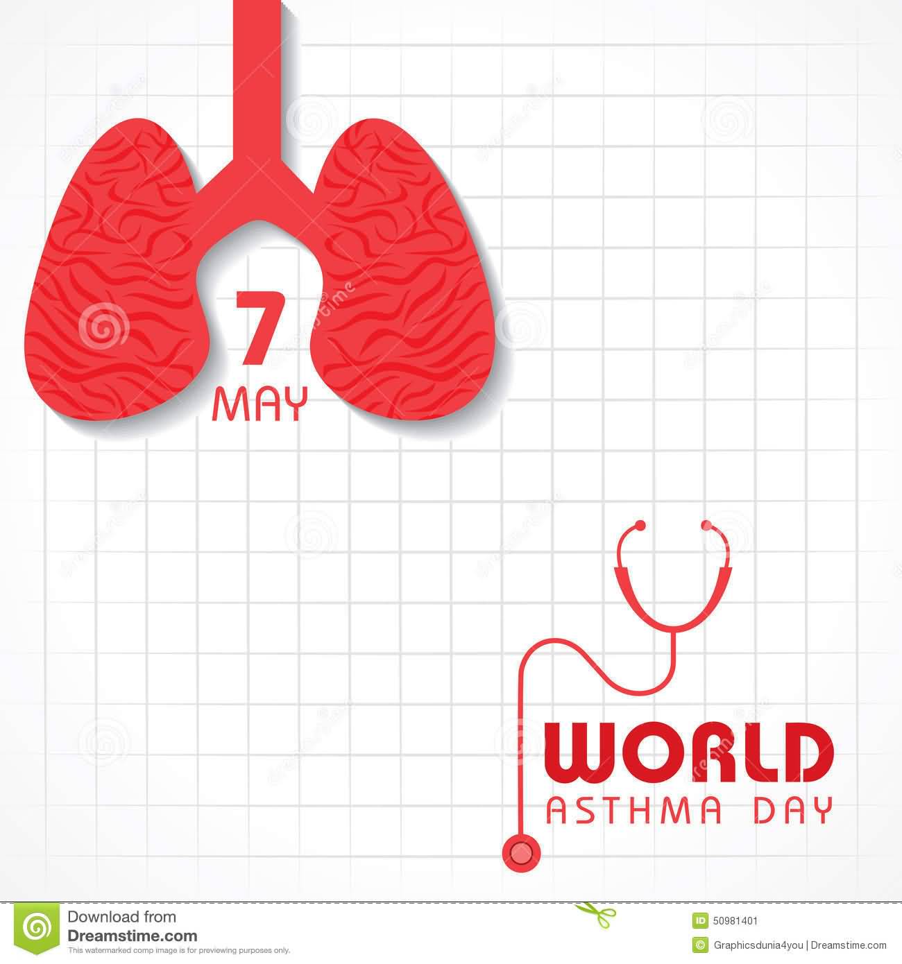 7 May World Asthma Day Lungs Illustrationj