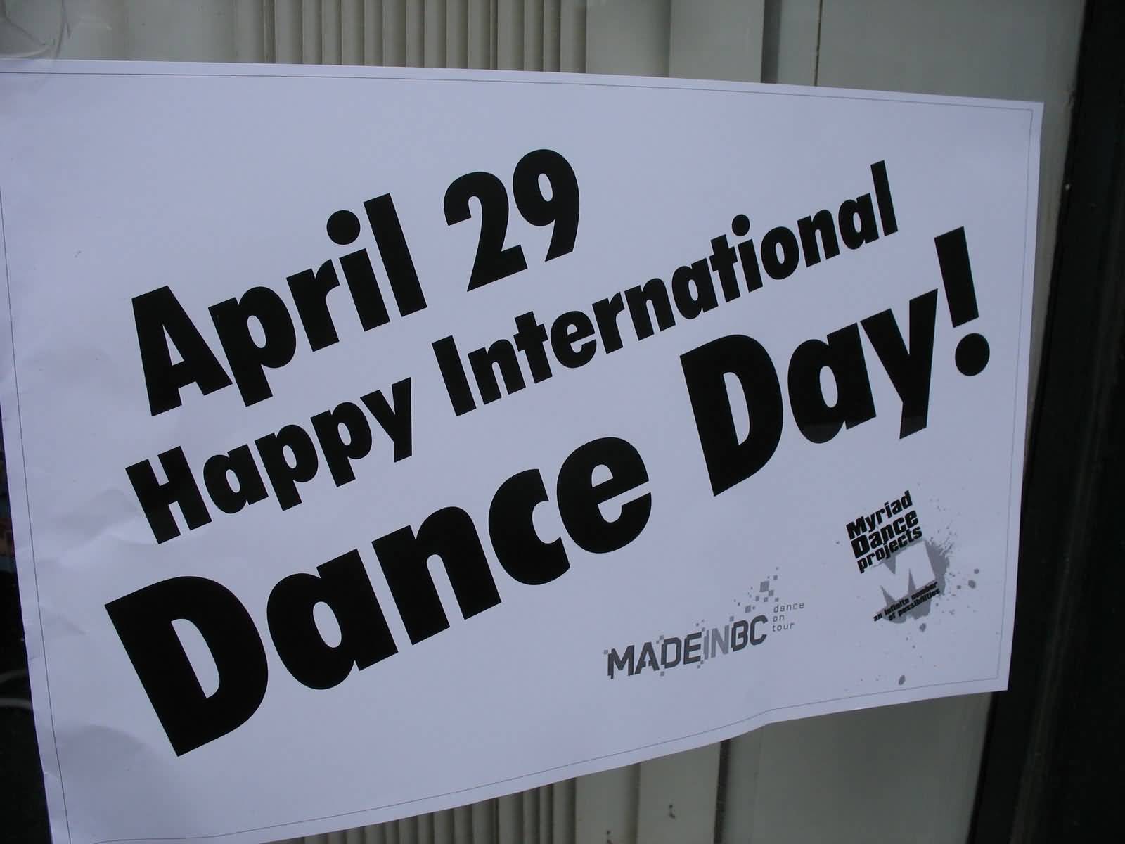 April 29 Happy International Dance Day
