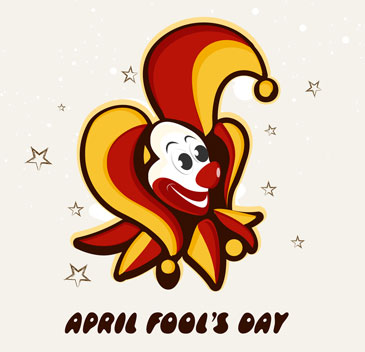 April Fools Day Clown Face Card