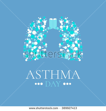 Asthma Day Lungs Filled With Air Bubbles Illustration