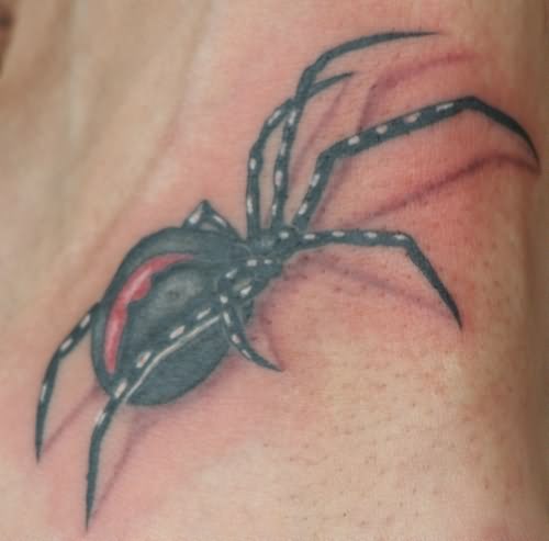 Awesome Arachnids Tattoo Design For Foot