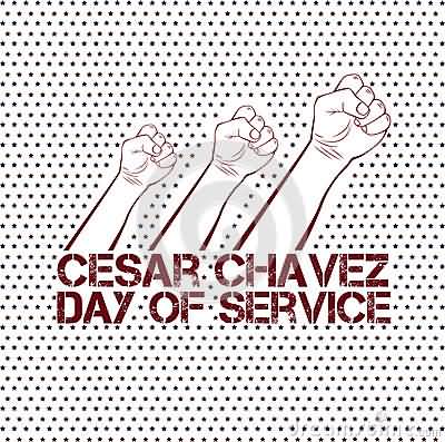 Cesar Chavez Day Of Service Fists Illustration