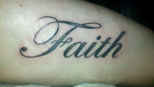 Classic Faith Lettering Tattoo Design