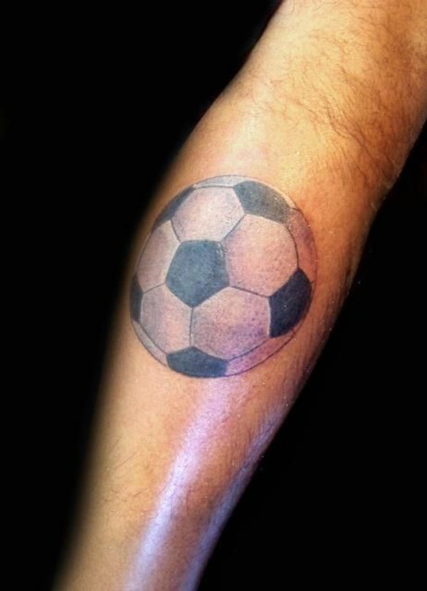 Classic Football Tattoo Design For Forearm