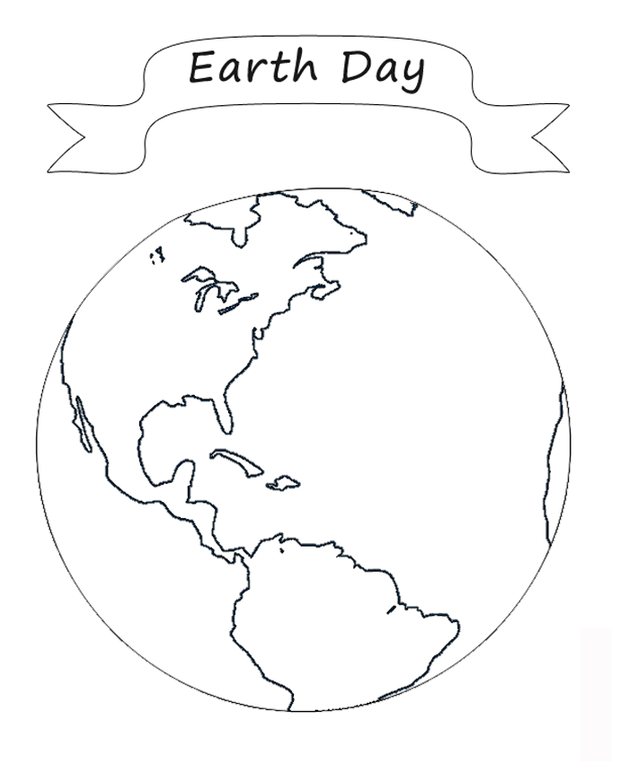 Earth Day Globe Coloring Page